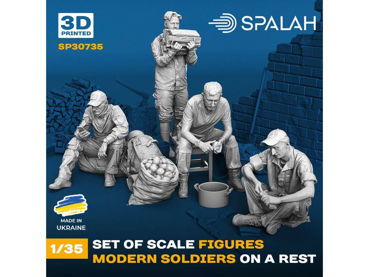 Set of figures ''Modern soldiers on a rest''