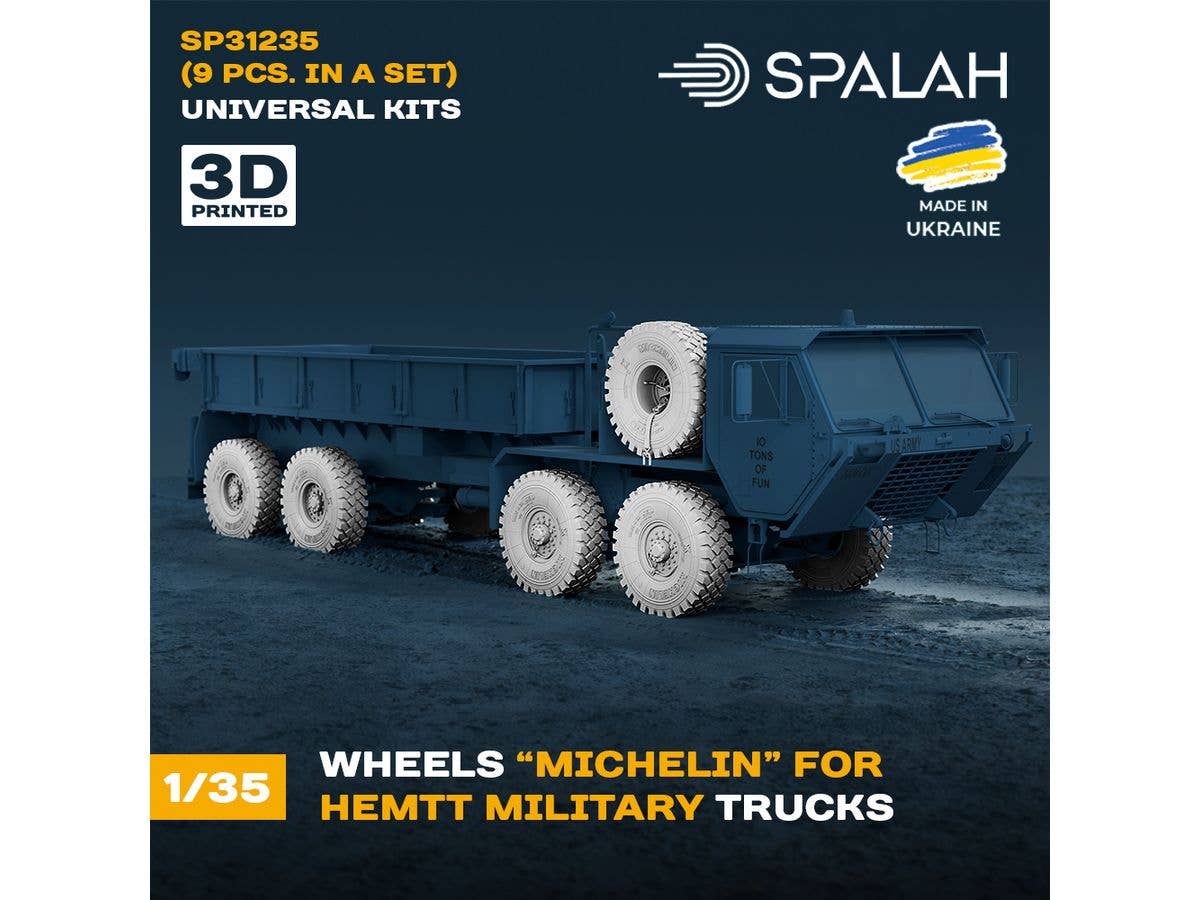 Set of scale models ''Wheels ''Michelin'' for military trucks HEMTT'', (9 pcs.)