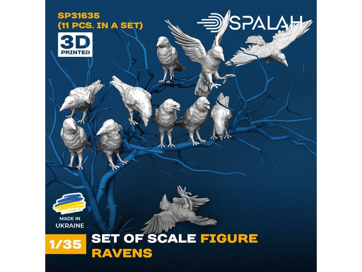 Set of figures ''Ravens'', (11 pcs.)