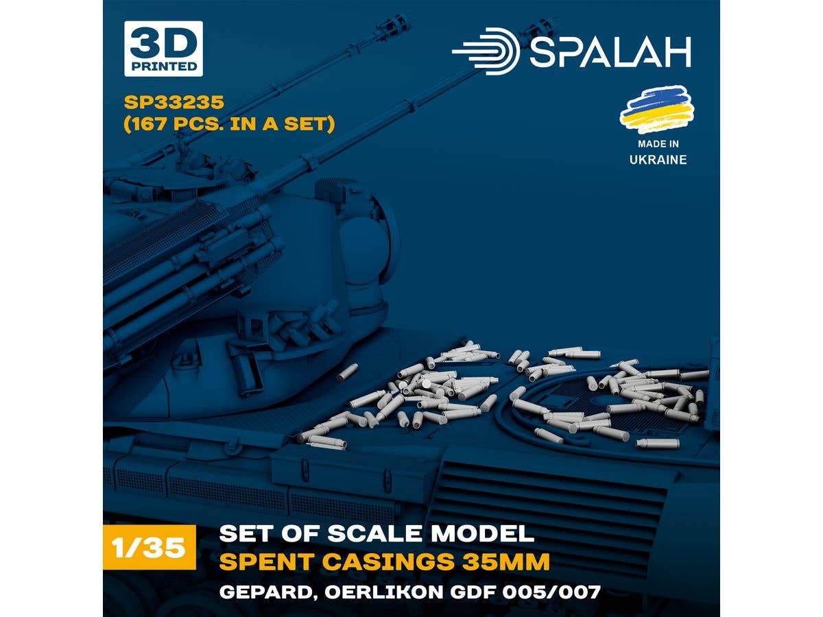 Set of scale model ''Spent casings 35mm (Gepard, Oerlikon GDF 005/007)'', (167 pcs.)