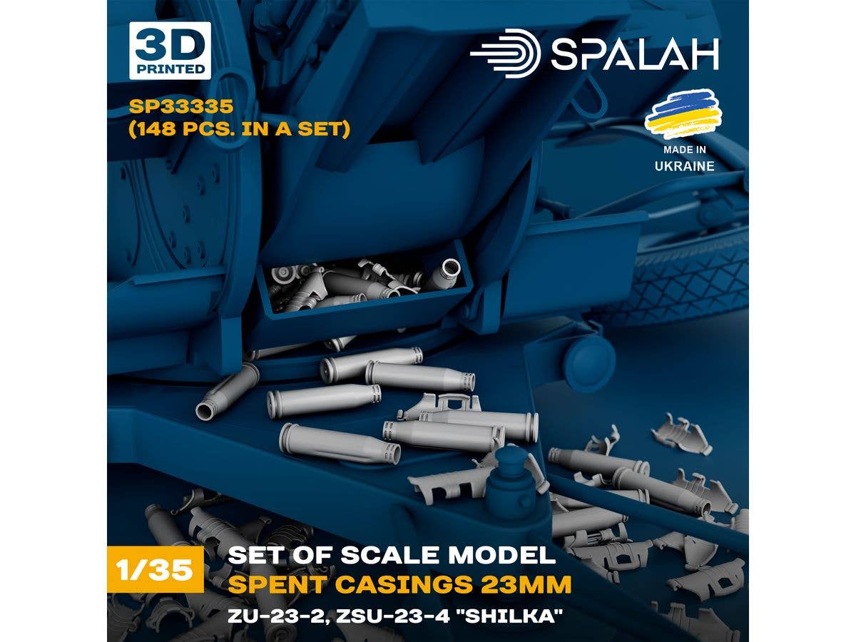 Scale model set ''Spent casings 23mm (ZU-23-2, ZSU-23-4)'', (148 pcs.)