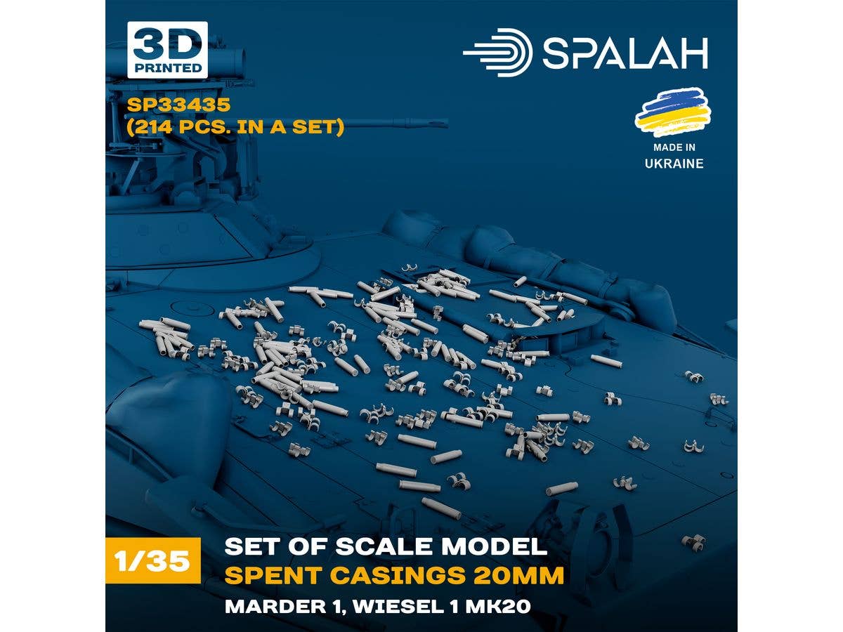 Set of scale model ''Spent casings 20mm (MARDER 1, Wiesel 1, MK 20)'', (214 pcs.)