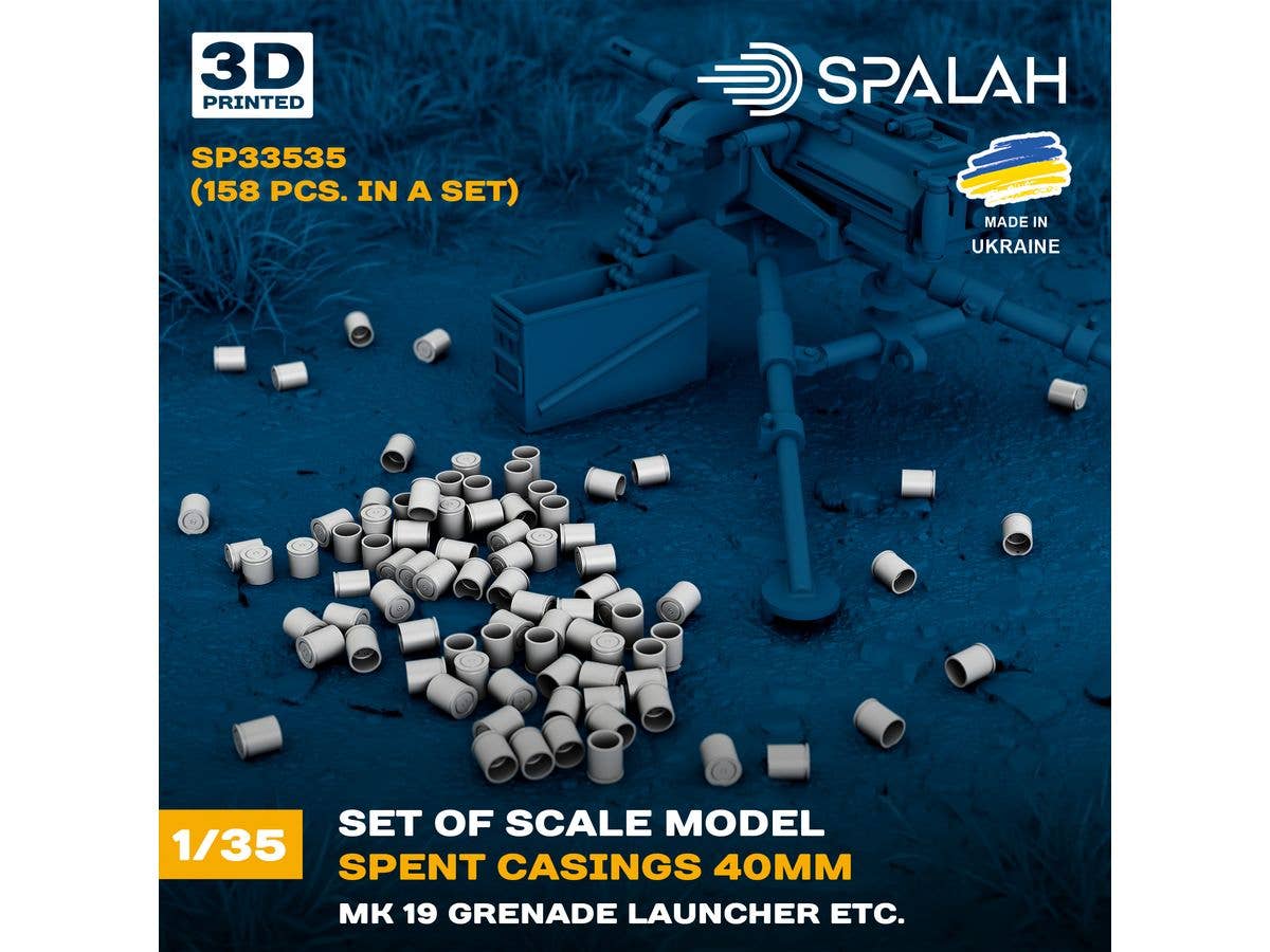 Set of scale model ''Spent casings 40mm (MK19 grenade launcher)'', (158 pcs.)