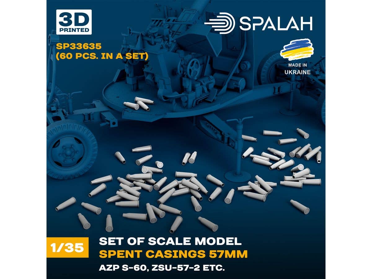 Set of scale model ''Spent casings 57mm (AZP S-60, ZSU-57-2)'', (60 pcs.)