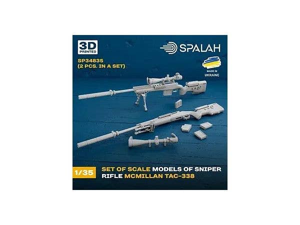 Set of scale model Sniper rifle McMillan TAC-338, (2 pcs.).