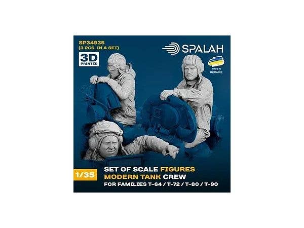Set of figures Modern tank crew for families T-64, T-72, T-80, T-90, (3pcs.).