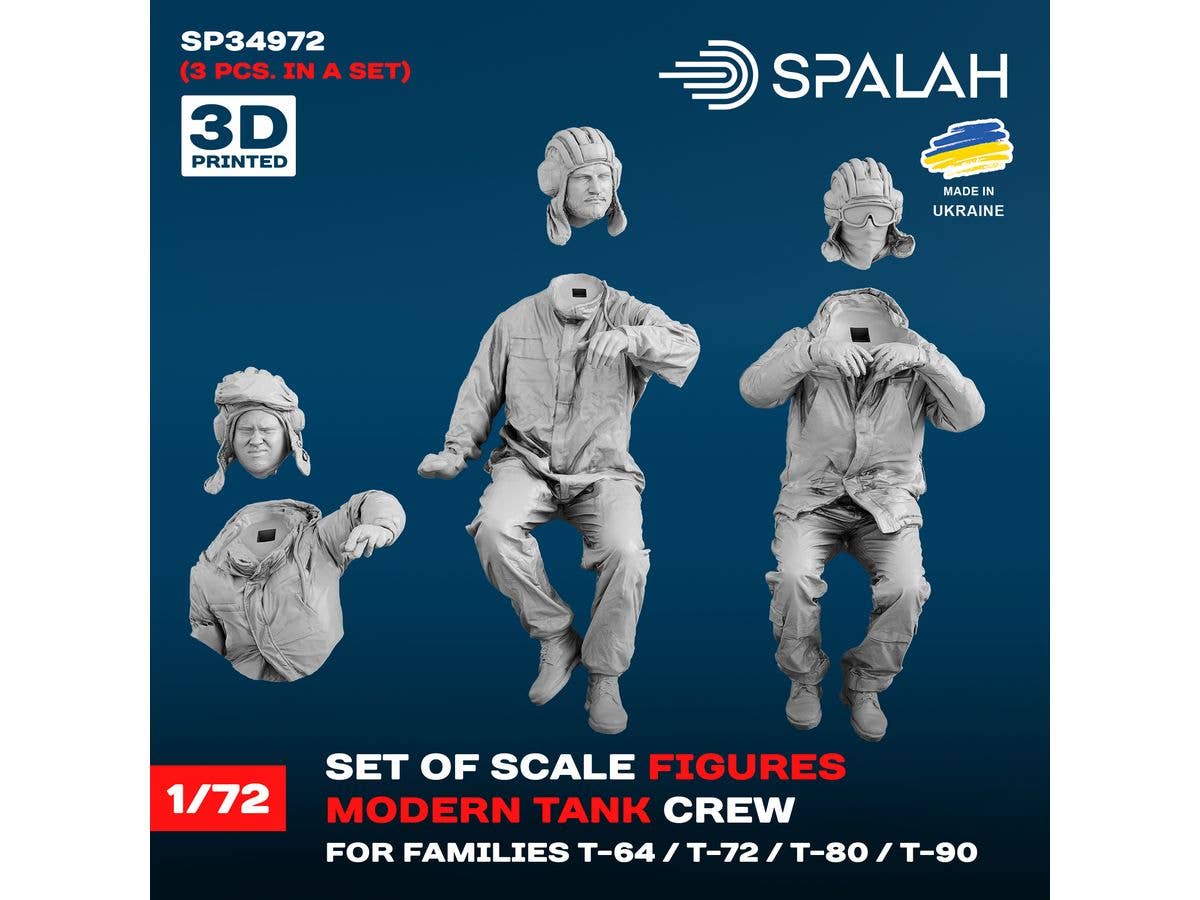 Modern tank crew for T-64, T-72, T-80, T-90 (3 pcs.)