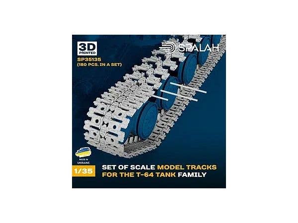Set of scale model Workable track links for the T-64 tank family, (180 pcs.).