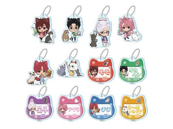 Tv Anime Dandadan: Puchichoco Trading Acrylic Keychains Cat Cafe 1 Box 12 Pieces