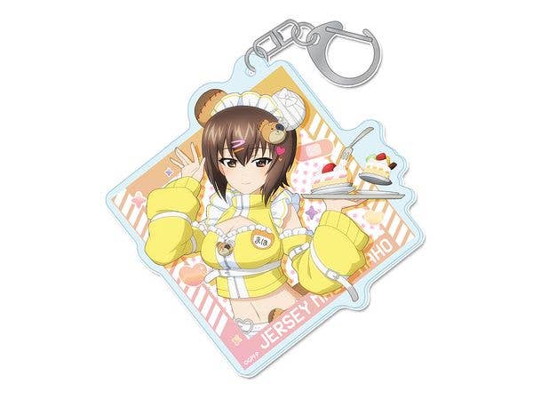 Girls und Panzer Final Chapter: Newly Illustrated Acrylic Keychain - Maho Nishizumi (Jersey Maid Ver.)