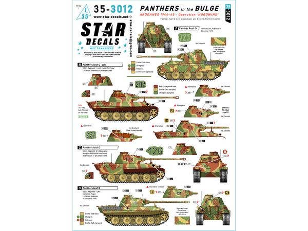 Panthers in the Bulge. Ardennes 1944/45 - Op. Nordwind. Panther Ausf G and Bef.Pz. Panther Ausf G.