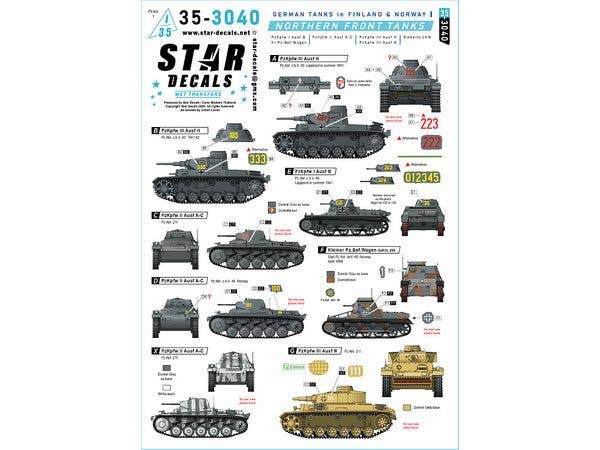 Northern Front Tanks. German tanks in Finland & Norway # 1. PzKpfw I B, Kl.Pz-Bef.Wagen I, LKW, PzKpfw II A-C, PzKpfw III H/N.