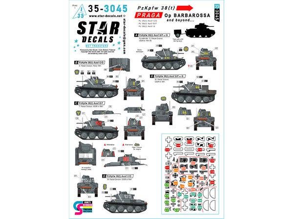 PzKpfw 38(t) Praga. Operation Barbarossa and beyond... PzKpfw 38(t) Ausf C/D, Ausf D/E and Ausf G.