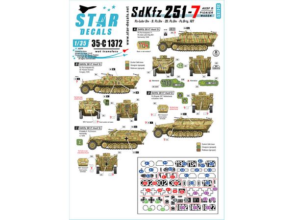 WWII German Sd.Kfz.251 / 7 Ausf.D Combat Engineering Vehicle Armored Lehr Division / 9th Armored Division / 20th Armored Division / 107th Armored Brigade