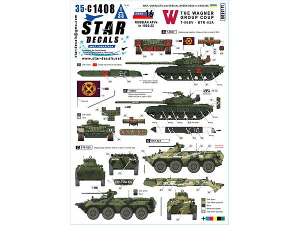 Current The War in Ukraine #14 Wagner Group Rebel T-80BV Tank / BTR-82A Armored Personnel Carrier (2023)