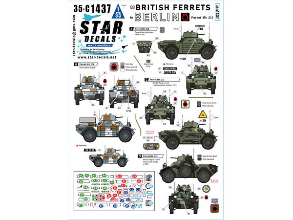 British Ferrets in Berlin. Berlin Brigade. Ferret Mk 2/3.