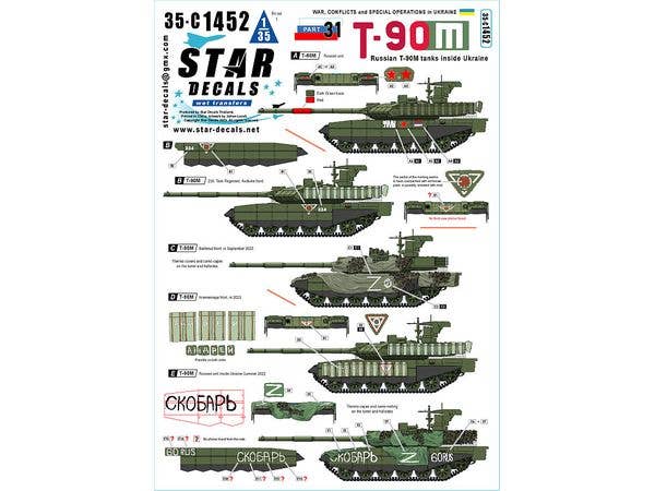 War in Ukraine # 31. Russian T-90M tanks inside Ukraine.