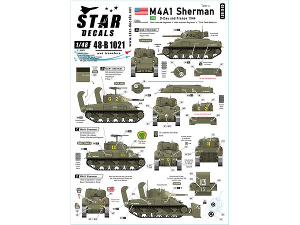 WWII US Normandy Landings / French M4A1 Sherman Tank (1944)