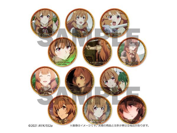 The Rising of the Shield Hero Season 2: Trading Can Badge Whole Raphtalia 1Box (12pcs)
