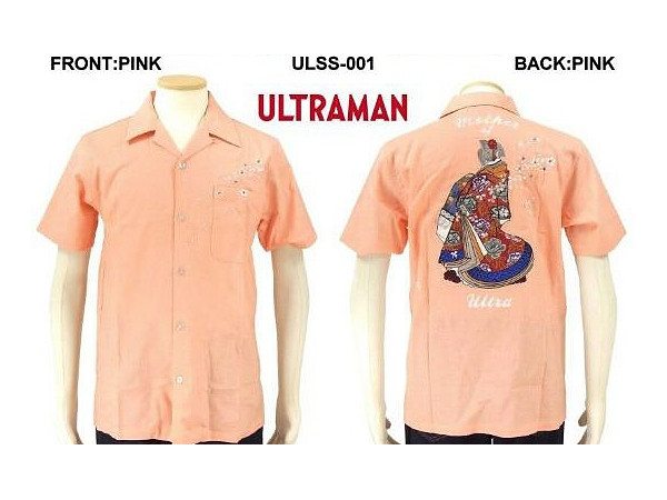 TEN STRIKE Ultraman Switch Collaboration Mother of Ultra Embroidered Short-sleeved Shirt Pink M