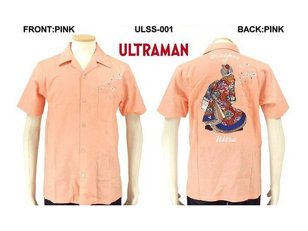 TEN STRIKE Ultraman Switch Collaboration Mother of Ultra Embroidered Short-sleeved Shirt Pink XXL