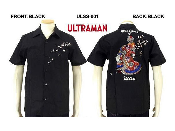 TEN STRIKE Ultraman Switch Collaboration Mother of Ultra Embroidered Short-sleeved Shirt Black L