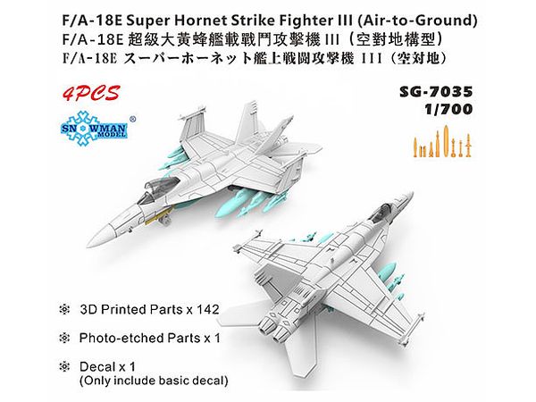 US F/A-18E Super Hornet Ground Equipment 4 Aircraft 3D Printed