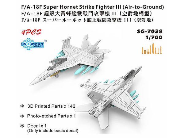 US F/A-18F Super Hornet Ground Equipment 4 Aircraft 3D Printed