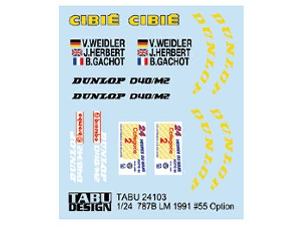 787B #55 LM 1991 Option for Tamiya
