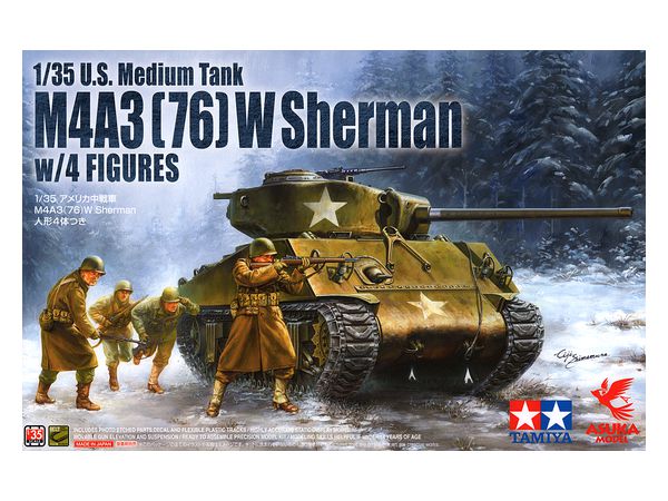 M4A3 (76) W Sherman with Figure 4pcs (Tamiya)