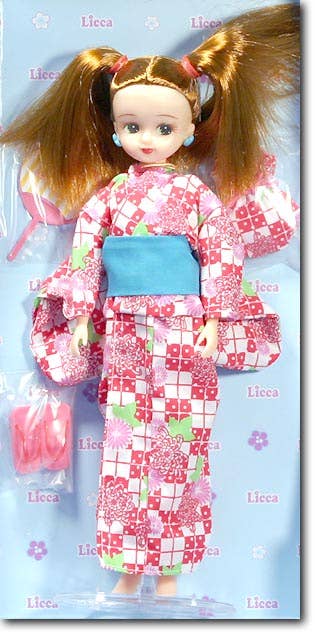 Yukata Licca Doll #1: Flower Pattern
