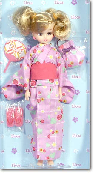 Yukata Licca Doll #3: Wild Strawberries Pattern