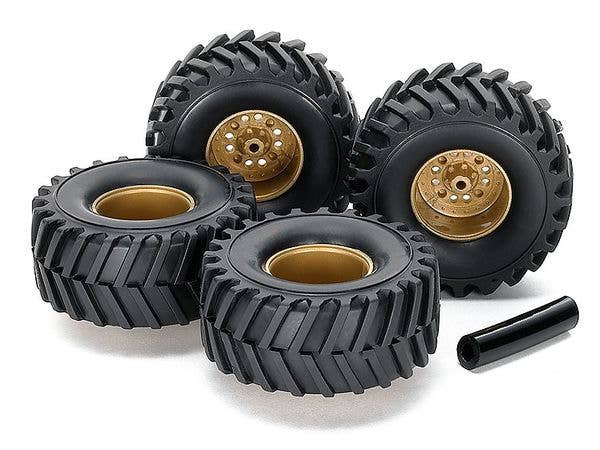 GP.552 Large Dia. Tire & Wheel Set for EZ Chassis (Wide Tread)