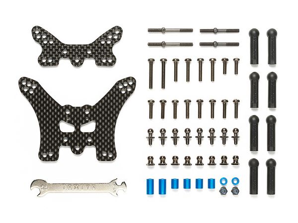 TT-02B Carbon Damper Stays (Front & Rear)