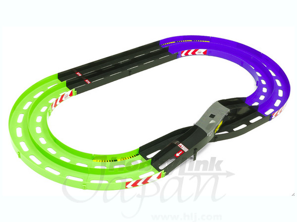 Mini 4WD Oval Home Circuit with Lane Change (Light Green/Blue)