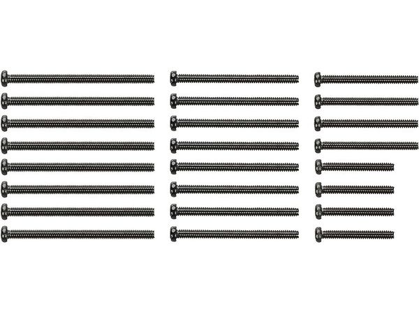 Stainless Steel Screw Set (15/20/25/30mm) (Black) (Reissue)