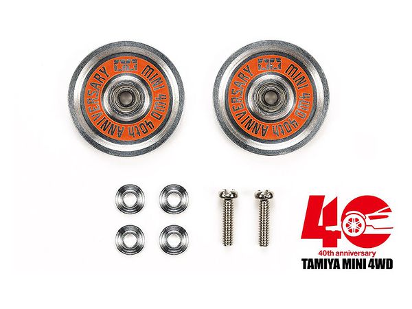 Mini 4WD 40th Anniversary HG 19mm All Aluminum Bearing Roller Set