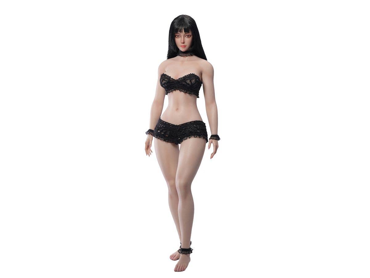 TB League Super Flexible Female Seamless Body with Slim Waist and Curvy Body, Head Included, Detachable Ankles, Suntan