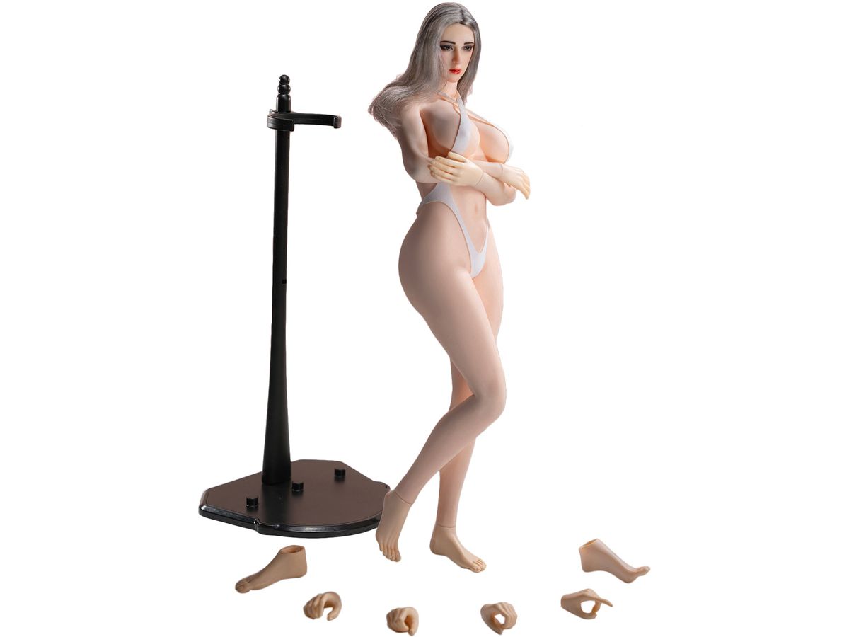 Super Flexible Female Seamless Body Pale Large Bust with S52 Head
