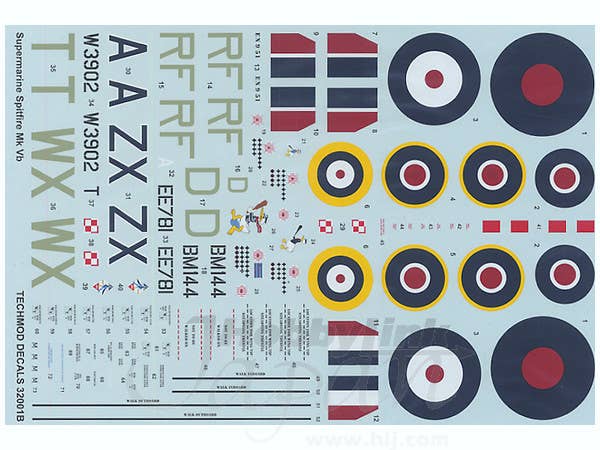 Supermarine Spitfire Mk.Vb Decals | HLJ.com