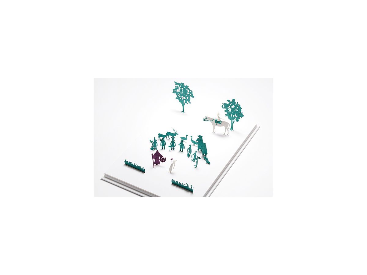 Architectural Model Accessories Series Set No.43 Snow White Ed. Light Gray x Green x Purple