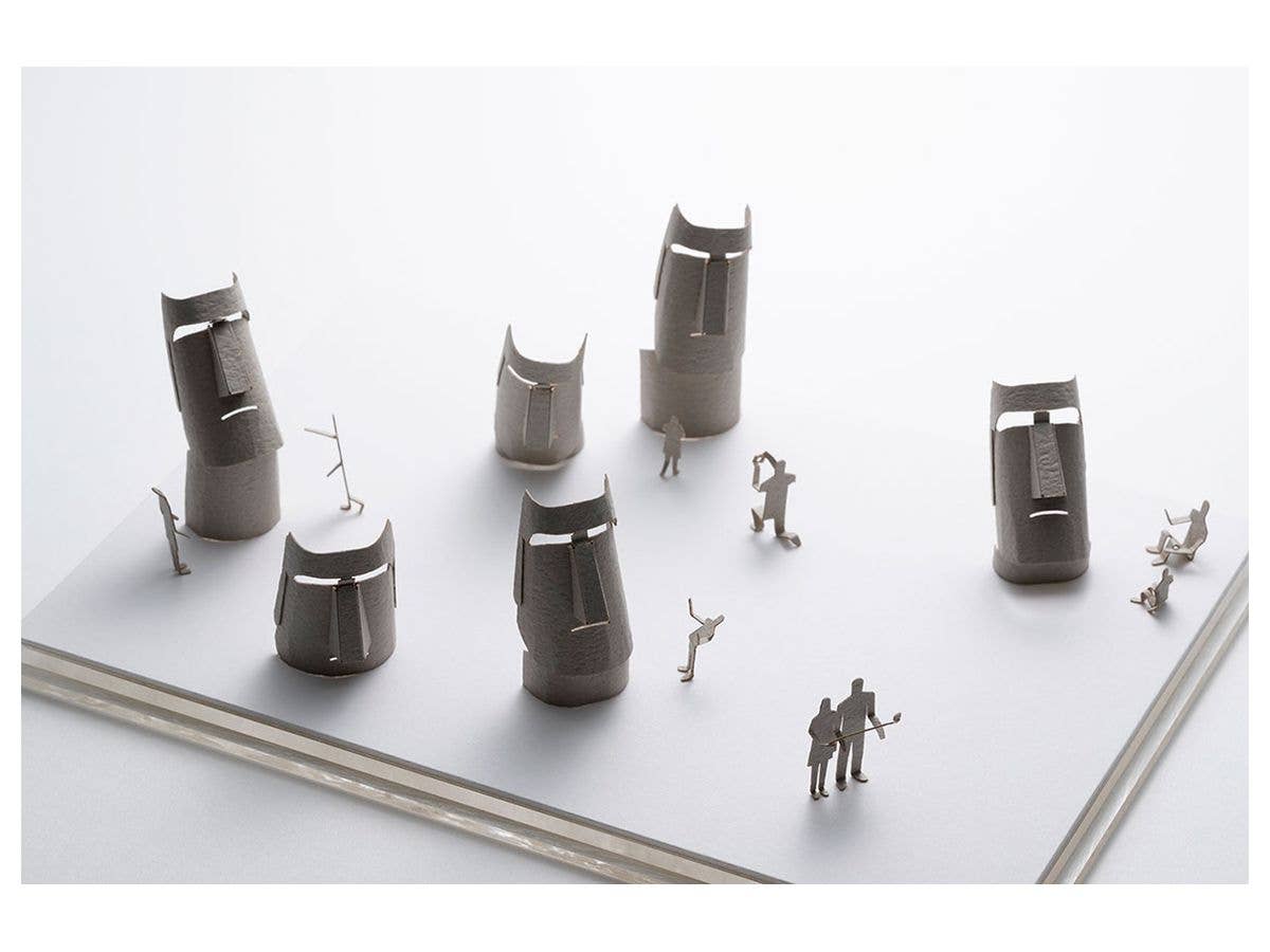 Architectural Model Accessories Series Set No.86 Easter Island Ed. Gray