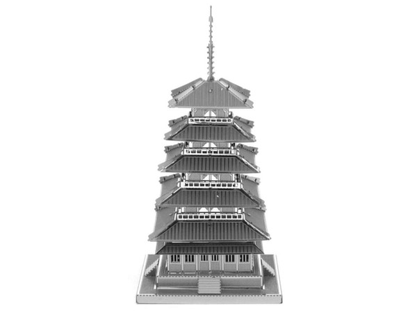 Metallic Nano Puzzle: Five Storied Pagoda