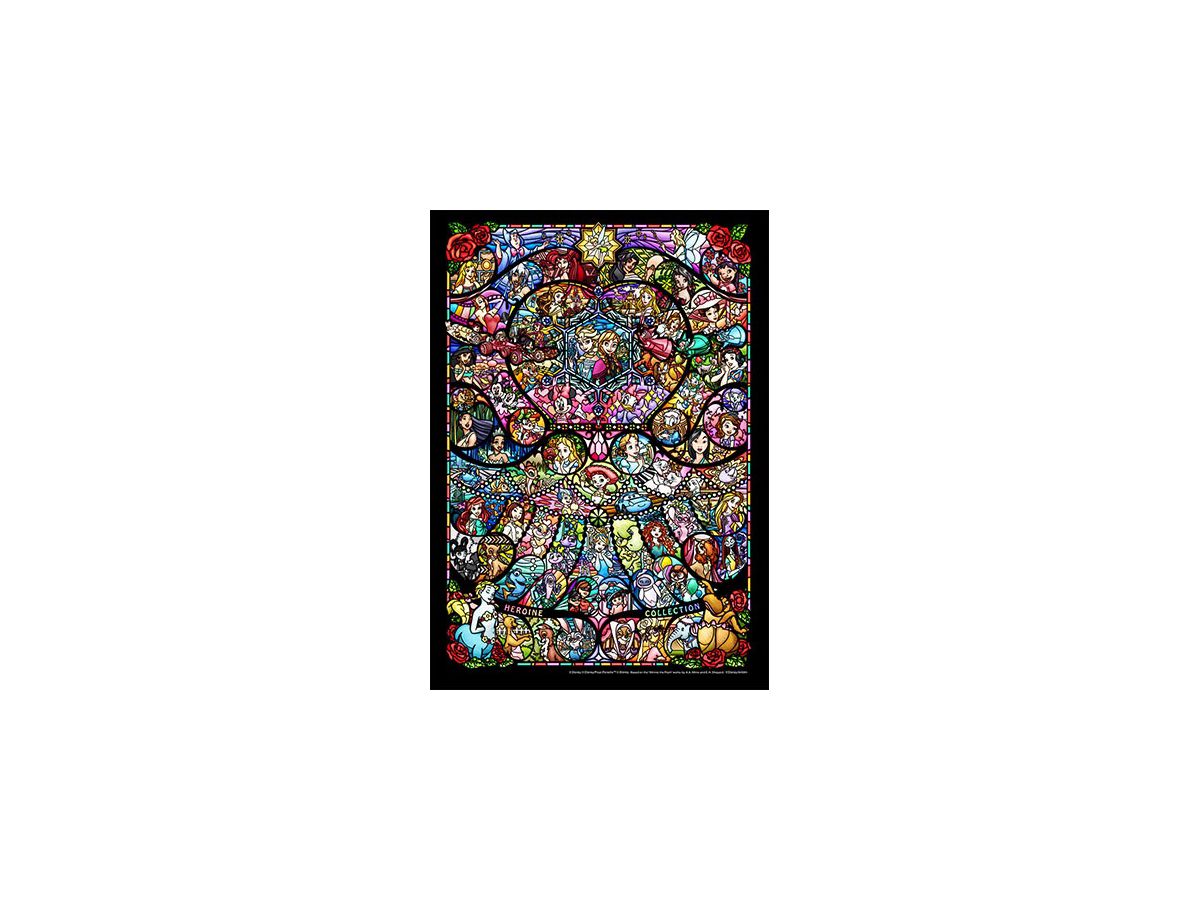 Jigsaw Puzzle: Disney Pixar Heroine Collection Stained Glass Pure White Gyutto 266pcs 18.2 x 25.7cm