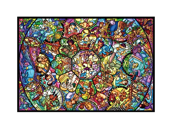 Jigsaw Puzzle: Disney Stained Art All Stars Stained Glass (1000pcs : 51.2cm x 73.7cm)