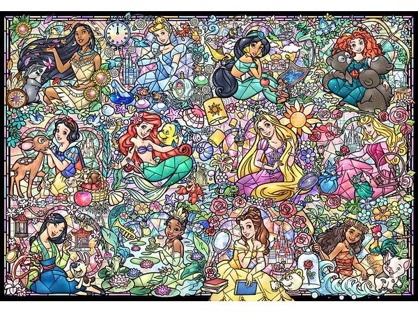 Jigsaw Puzzle: Disney Princess Collection Stained Glass 1000pcs (51.2 x 73.7cm)