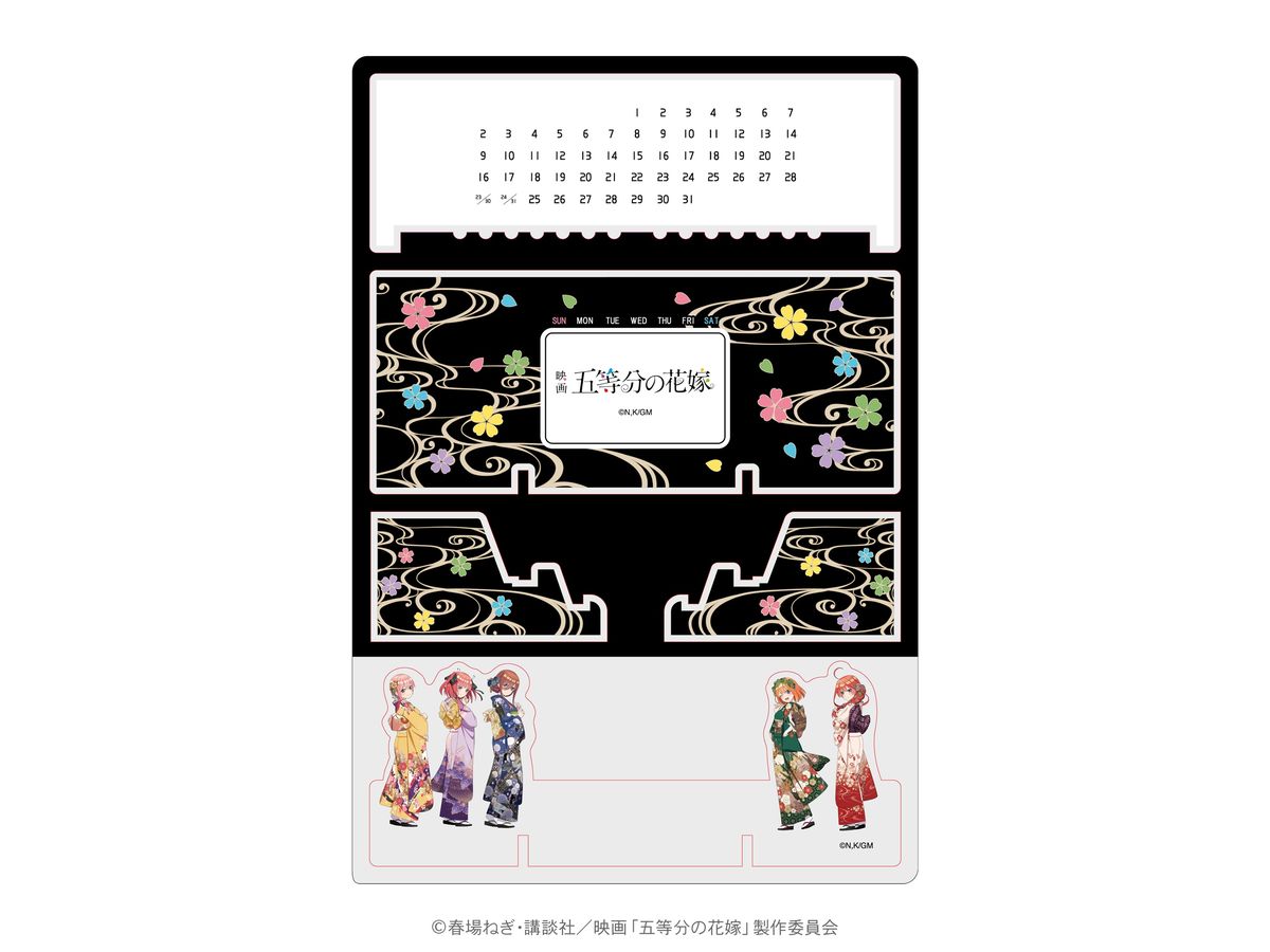 The Quintessential Quintuplets Hanafuda Acrylic Perpetual Calendar