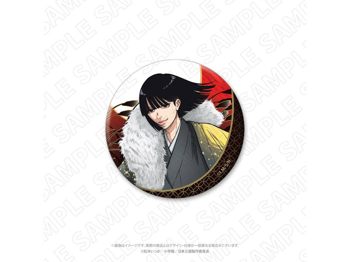 TV Anime Nippon Sangoku: Charaditional Toy Newly Drawn Hanafuda-style Washi-style Can Badge (Yoshitsune Asama)