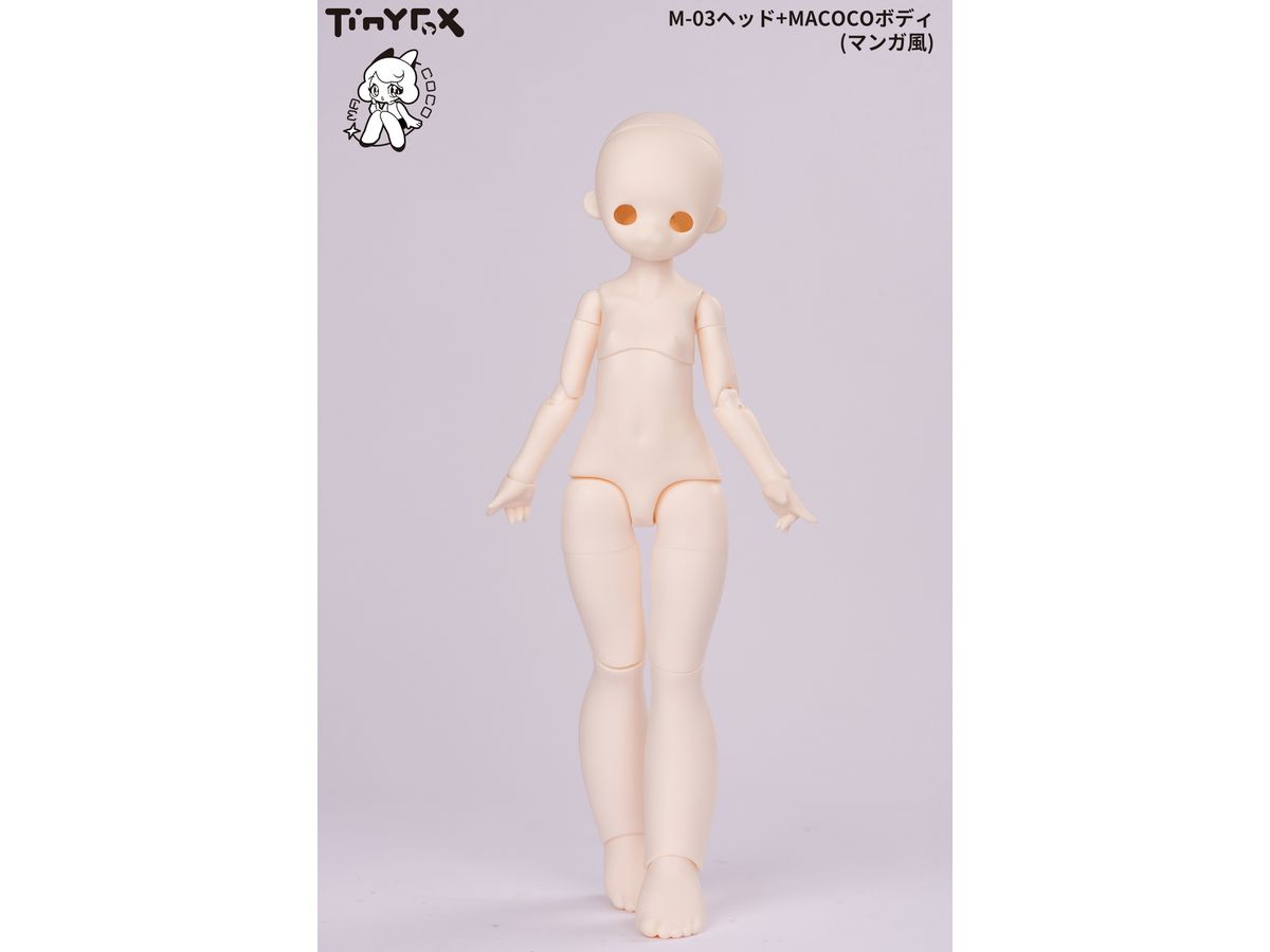 MACOCO Series Doll M-03 Head + Body Set Manga Style + Slim Style Limbs Set for Doll Customization