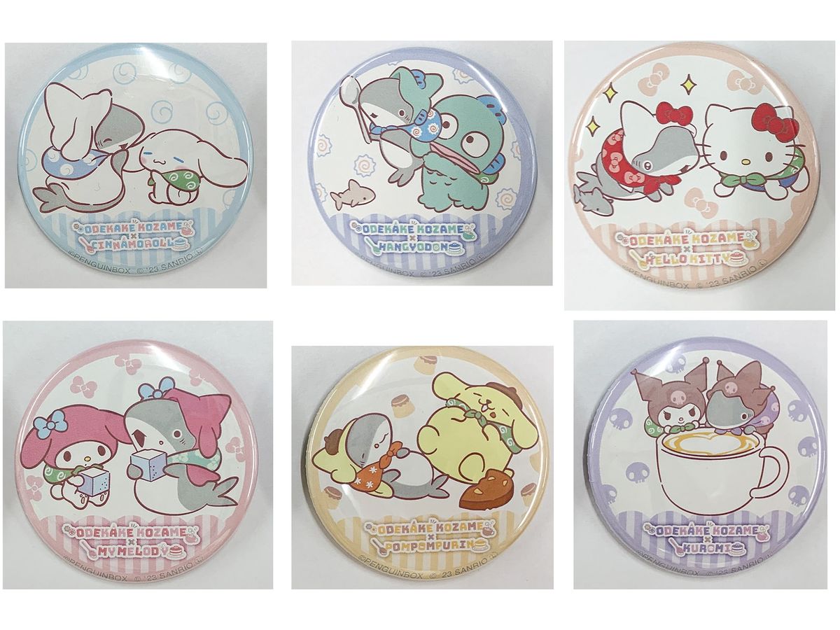 ODEKAKE KOZAME x Sanrio Characters: Trading Can Badge (SC): 1Box (6pcs)